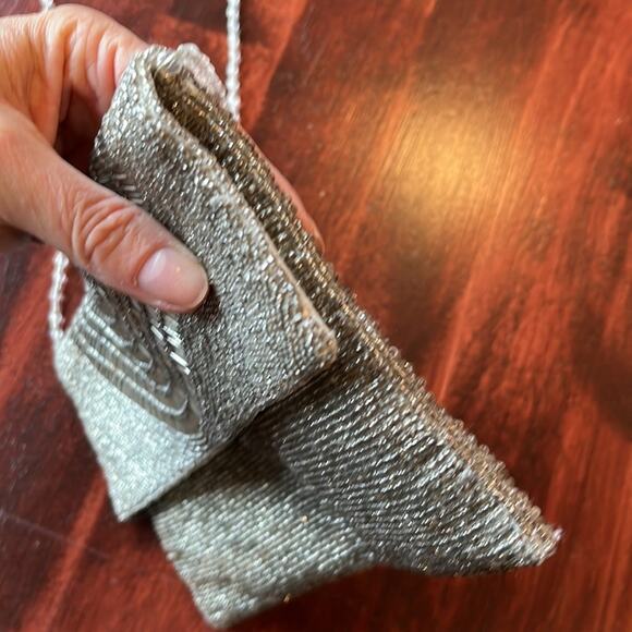 Moyna Fold Over Beaded Evening Bag - Picture 7 of 8